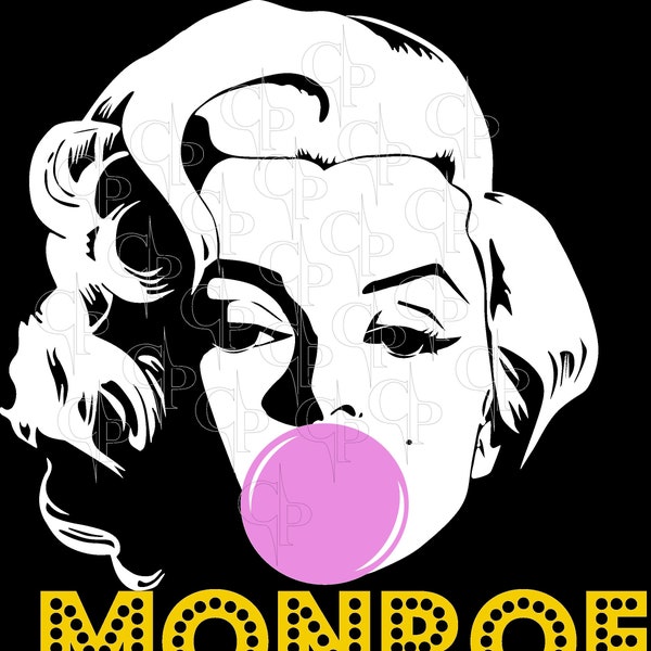 Marilyn Monroe SVG,cut file,cricut,silhouette,htv,vinyl