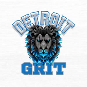 Detroit Lions Grit Vinyl Sticker, Detroit Grit Sticker, NFL Football Sticker