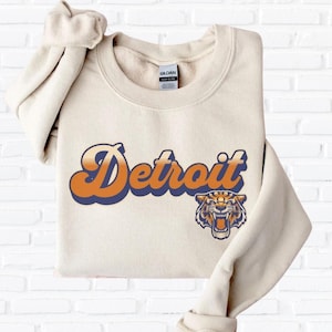 Sudadera de los Detroit Tigers, jersey vintage de los Detroit Tigers, béisbol de los Tigers, camiseta de béisbol de Detroit