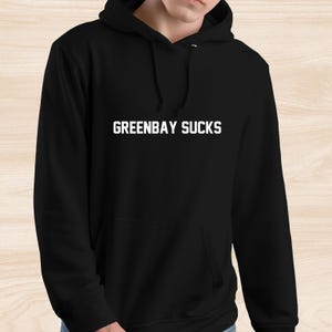 Sweat-shirt Greenbay Sucks, col rond des Detroit Lions, football de Detroit, NFL, sweat à capuche Amon Ra St Brown, football du dimanche, cadeau pour lui