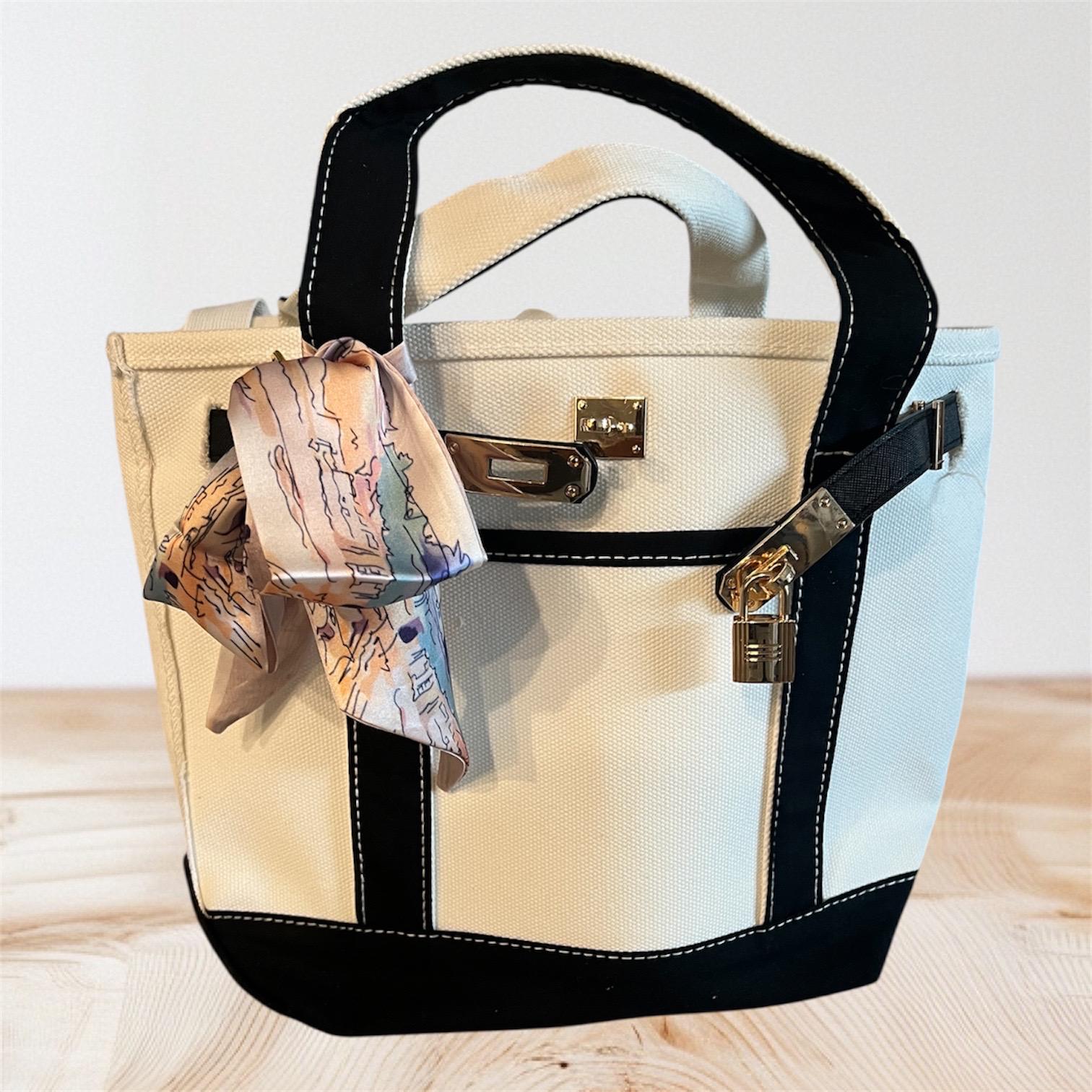 Sac Fourre-tout En Toile ZHIERNA Pour Femme - 38,9x30x14cm - Multi-poches - Style Décontracté