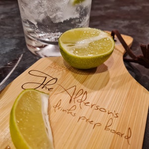 Custom Engraved Cocktail Preparation Board