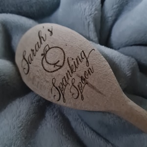 Personalised Wooden Spanking Spoon Custom Gift Idea