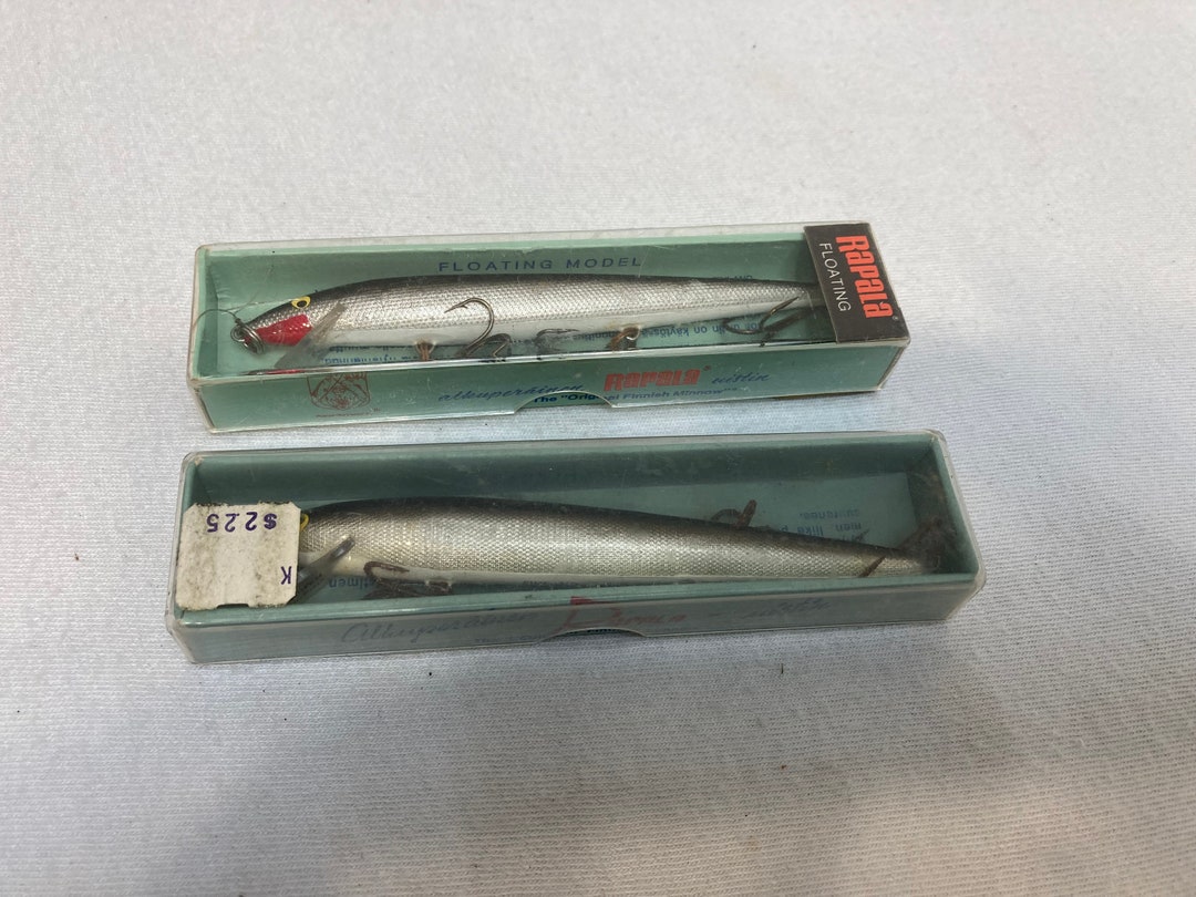 Leurre Vintage Rapala 13 S-MAG Hopea – Wobbler Flottant Argent Finlande, Avec Boîte