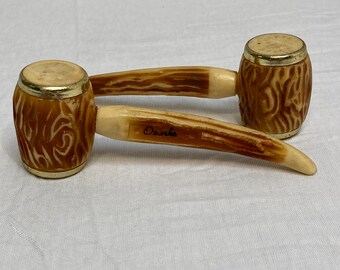 Vintage Ozarks Souvenir Corn Cob Pipes Salt & Pepper Shakers