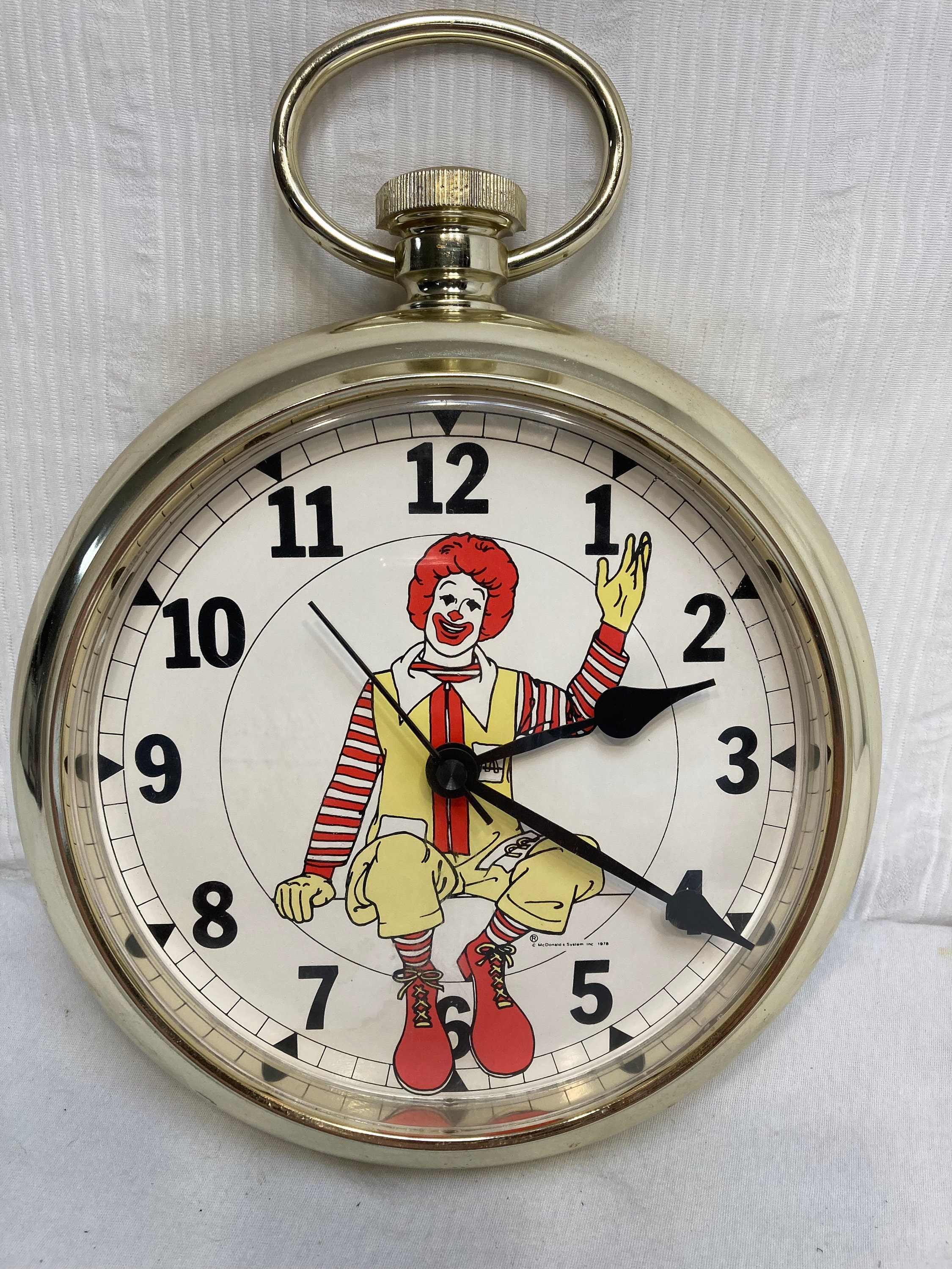 80s Ronald McDonald Wall Clock/マクドナルド ロナルド 壁掛け時計