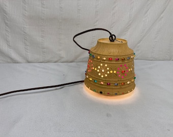 Vintage Lawnware #237 USA Blow Mold Hanging Patio Bar Deck Camping Swag Lamp Light