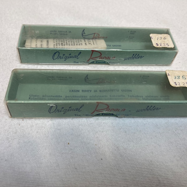 2 Original Rapala 13G & 13 S Fishing Lure Boxes ONLY