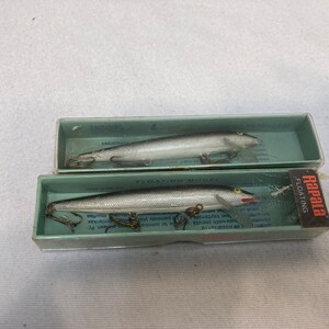 Leurre de pêche Rapala original flottant Kelluva 13S vintage argent 5 1