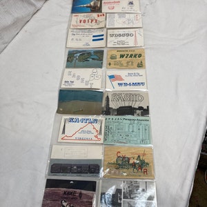 Vintage 1980 CB Radio 24-delige call cards USA &world