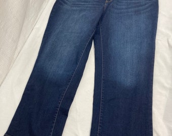 Women's Time & Truu Denim Jeans 22 Straight Dark Blue