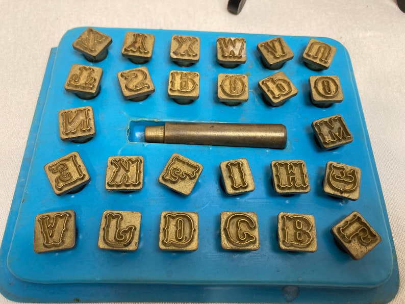 Set of 27 Vintage Alphabet Leather Punches Punch Etsy