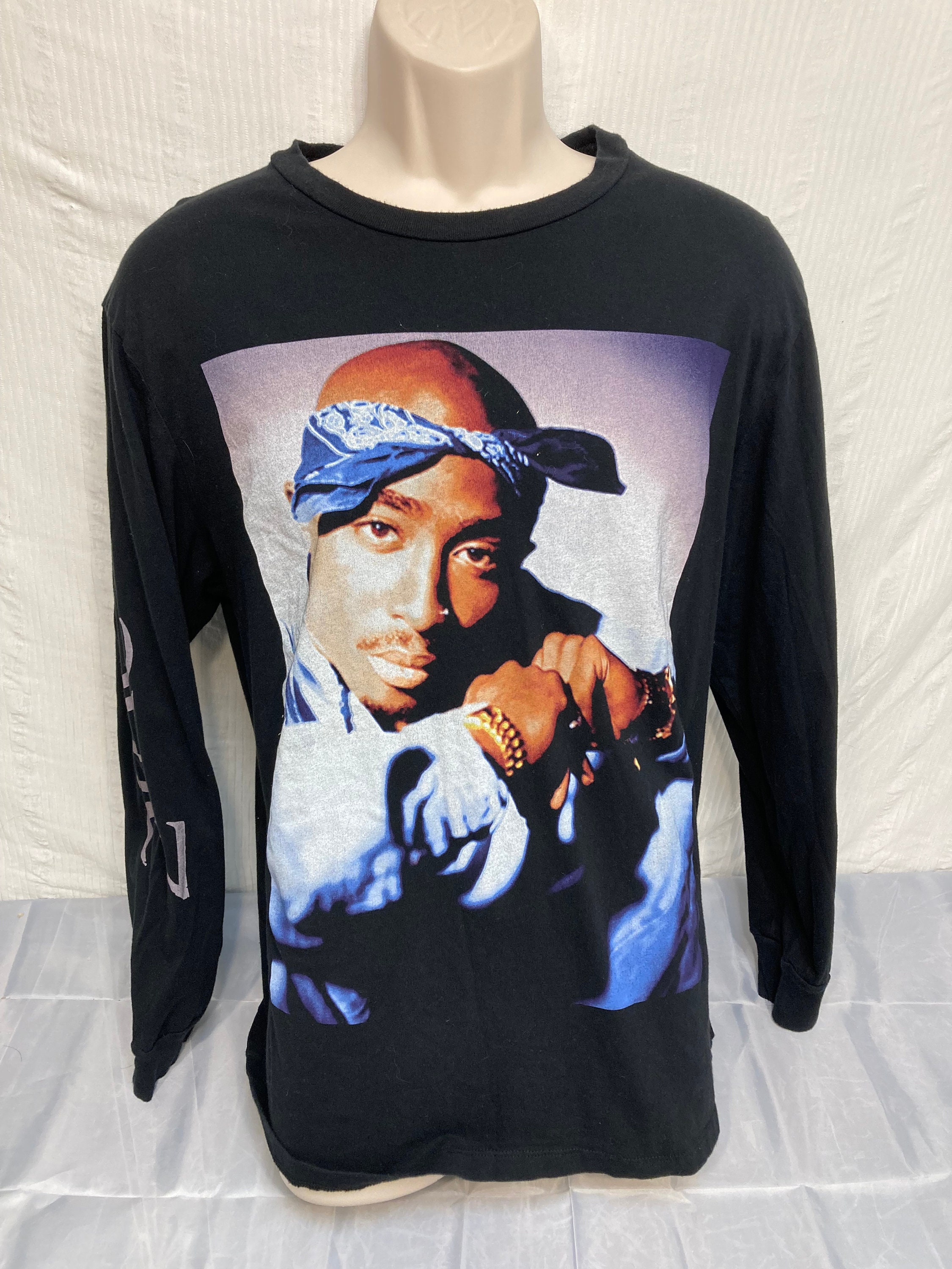 Vintage 2Pac rapero artista camiseta gráfica de manga larga unisex