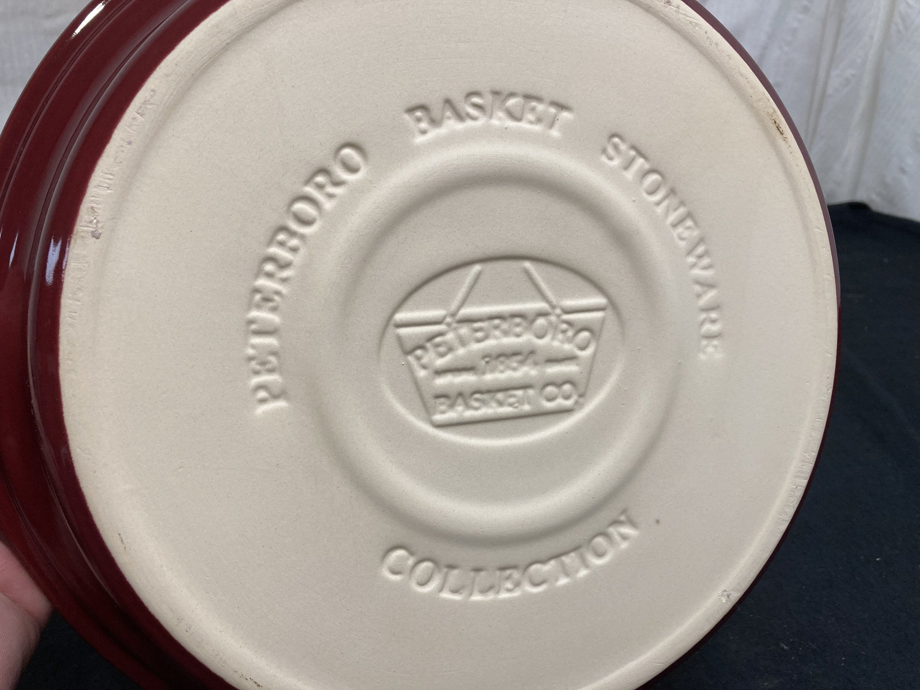 Peterboro Basket Co. Stoneware Casserole Dish W/ Leather Etsy