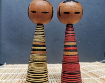 Vintage creative Miniature Kokeshi doll, Japanese home ornament,Japanese Shelf Decor of souvenir dolls.