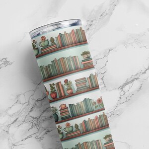 Romantic Bookish Tumbler for Book Lovers Gifts for Readers Bookish Cups With Straw Metal 20oz Skinny Tumbler for Cold or Hot Drinks