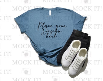 bella canvas heather slate