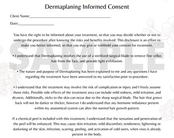 PLANTILLA EDITABLE - Consentimiento informado sobre dermaplaning