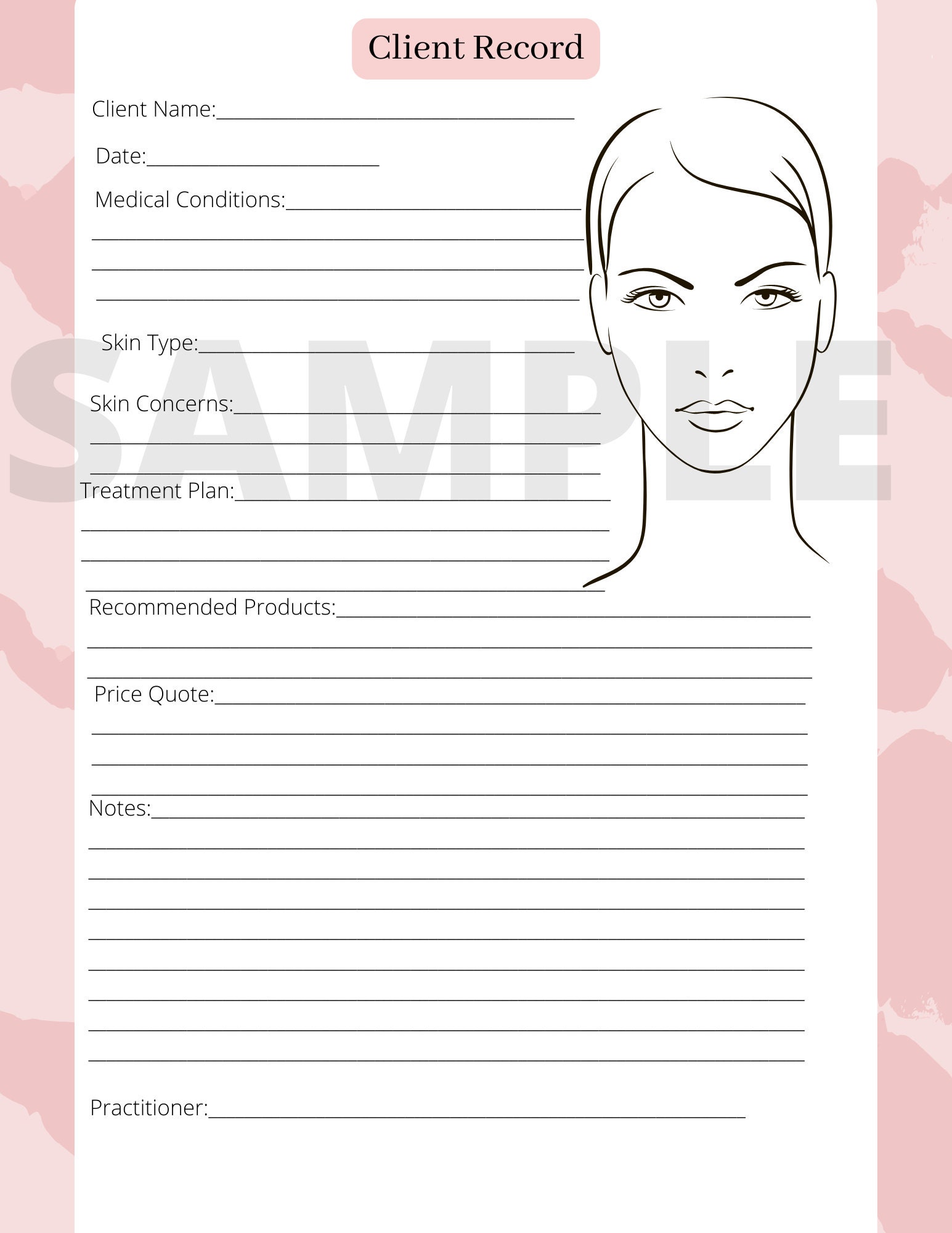 Client Record Form PDF - Digital Download - Etsy client-record-form-pdf-digital-download-etsy