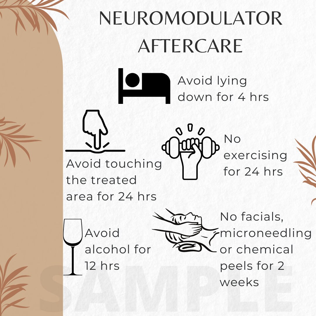 Neuromodulator Botox Aftercare Card Boho Design - Etsy