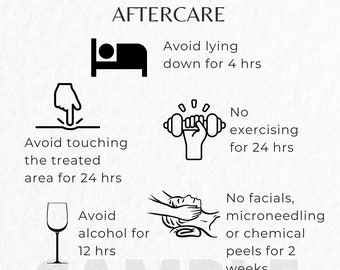 Neuromodulador - Botox - Tarjeta de cuidado posterior imprimible