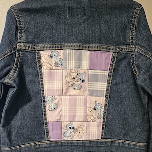 Palaka Kids Denim Jacket | Stitch Angel Patchwork | Handmade Jean Jacket 5T