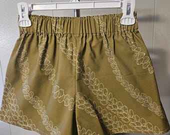 NEW:  Womens Highwaisted Niihau Shell Shorts | Hawaiian Print Lightweight Comfort