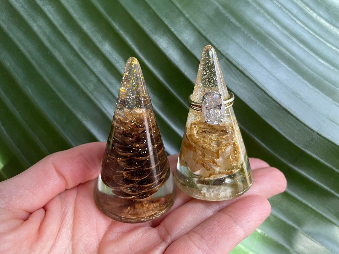 Ring Holder Cones / Jewelry Display / Resin Art / Home Decor Etsy