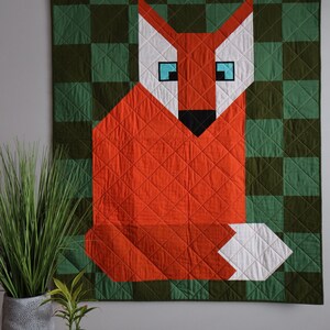 Fox Woodland Baby Quilt, Handmade Quilt, 100% Cotton Quilt, Crib, Lap, Toddler Quilt, Baby Blanket, Gender Neutral