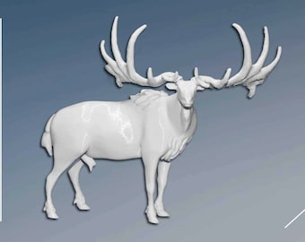 MEGALOCEROS GIGANTEUS model paleoartistic reconstruction, scientifically accurate model, 3d figure printed, animal figures, prehistoric deer