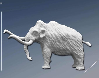 MAMMUTHUS PRIMIGENIUS, Mammuth model, paleoartistic reconstruction, scientifically accurate model, 3d figures printed, miniature