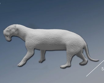 THYLACOSMILUS ATROX, model, paleoartistic reconstruction, scientifically accurate model, 3D figures print, miniature, prehistoric animals