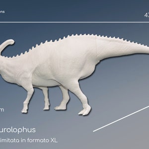 Parasaurolophus walkeri, dinosaur model, paleoartistic reconstruction, scientifically accurate model, 3d figures printed, miniature image 4