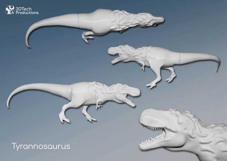 TYRANNOUSAURUS REX, paleoartistic reconstruction, scientifically accurate model, 3D Print, animal figures, dinosaur models, t-rex miniature Naturale