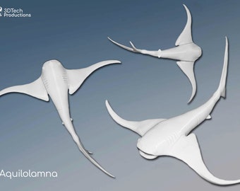 AQUILOLAMNA MILARCAE, model, paleoartistic reconstruction, scientifically accurate model
