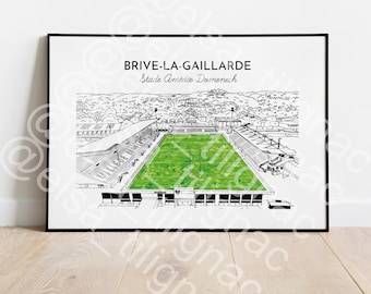 Poster Amédée Domenech I Stade Du CA Brive I Rugby Corrèze