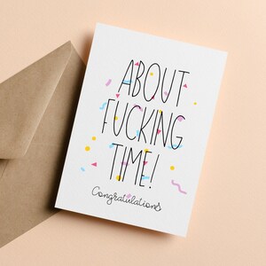 Humour Wedding Card, Funny Wedding Card, Rude Card, 5X7, Personalised Message