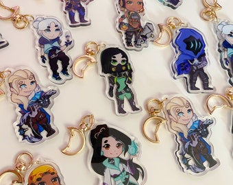 Portachiavi In Acrilico Con Personaggio Valorant – Regalo Ufficioso Per Gamer, Ciondolo Per Chiavi E Borsa
