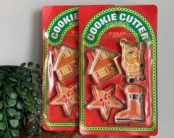 Vintage 90’s Christmas Cookie Cutters Still In Original Box