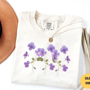 Comfort Colors® Boho Cottagecore Tshirt, Wildflowers T shirt, Vintage Pressed Flowers Shirt, Botanical Floral Tee, Gift for Gardener, Floral