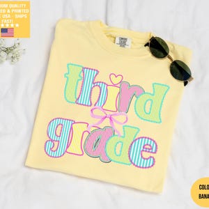 Comfort Colors® Seersucker Third Grade Teacher Shirt 3rd Grade Teacher Appreciation T Shirt Elementary Third Grade Team Tee Gift