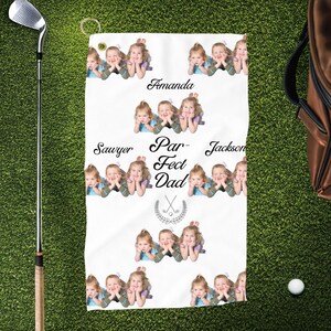 Custom Golf Towel, Golf Towels, Photo Head Golf Towel, Pet Photo Head Golf Towels for Men/Women, Funny Golf Gift Husband Grandpa Boyfriend