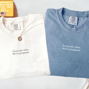 Magliette divertenti abbinate per mamma e papà Comfort Colors®, maglietta personalizzata per neo-papà, abbigliamento per mamma e papà, maglietta personalizzata per papà e mamma, regalo per neo-mamma