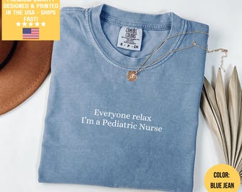 Camiseta divertida de enfermera pediátrica Comfort Colors®, camiseta "Pequeños pacientes, gran futuro", sudadera de enfermera pediátrica, regalos para enfermeras pediátricas, camiseta de pediatra