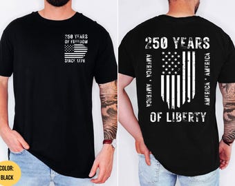 Comfort Colors® America 250 Shirt, USA 250 Years Semiquincentennial Tee, Patriotic Flag Shirt, Independence Day Retro USA Mens Shirt 1776