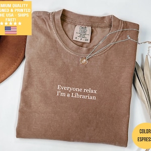 Comfort Colors® Funny Librarian Shirt, Support Your Local Library Embroidered Tshirt, Public Resources, Reader Gift for Librarian Lovers