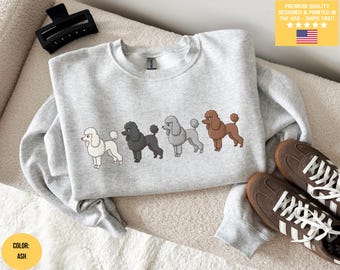 Sweatshirt poedel, poedel moeder, poedel mama, poedel trui trui ronde hals, poedel minnaar shirt cadeau, geschenken T-shirt cadeau