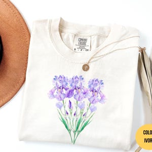 Comfort Colors® Boho Cottagecore Tshirt, Wildflowers T shirt, Vintage Pressed Flowers Shirt, Botanical Floral Tee, Gift for Gardener, Floral