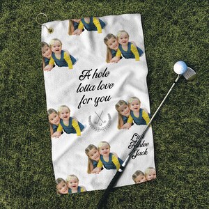 Custom Golf Towel, Golf Towels, Photo Head Golf Towel, Pet Photo Head Golf Towels for Men/Women, Funny Golf Gift Husband Grandpa Boyfriend