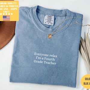 Fourth Grade Teacher Shirt Comfort Colors, 4th Grade TShirt, Back to School Teacher Tee, Fourth Grade Teacher Team Shirts, Elementary School